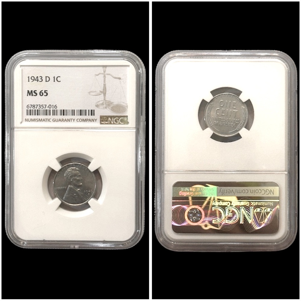 1943-D NGC MS‎ 65 LINCOLN STEEL CENT